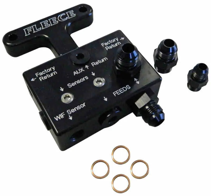 Fleece Performance 03-07 Dodge 5.9L / 07.5-09 6.7L Cummins 3rd Gen Fuel Distribution Block - Fleece Performance FPEFPE-FFD-RF