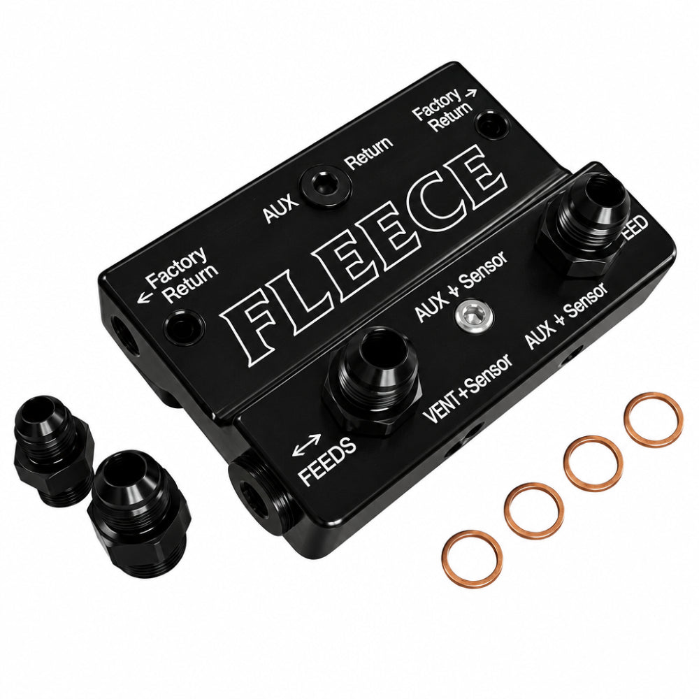 Fleece Performance 10-12 Dodge 6.7L Cummins 4th Gen Fuel Distribution Block - Fleece Performance FPEFPE-FFD-RF-4G
