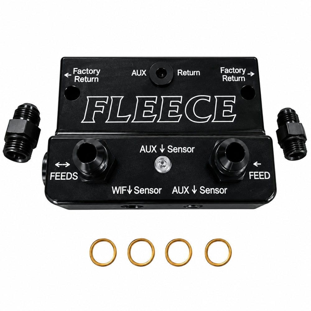 Fleece Performance 10-12 Dodge 6.7L Cummins 4th Gen Fuel Distribution Block - Fleece Performance FPEFPE-FFD-RF-4G