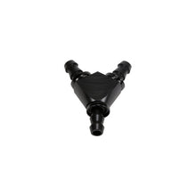 Load image into Gallery viewer, Fleece Performance Universal 3/8in Aluminum Y Barbed Fitting (For -6 Pushlock Hose) - Black Anodized Fleece Performance FPEFPE-FIT-Y06-BLK