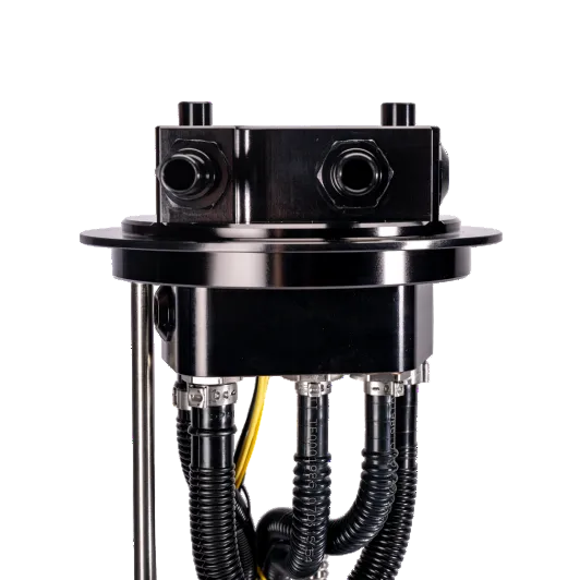 Fleece Performance PowerFlo lift pump top mounting flange close-up
