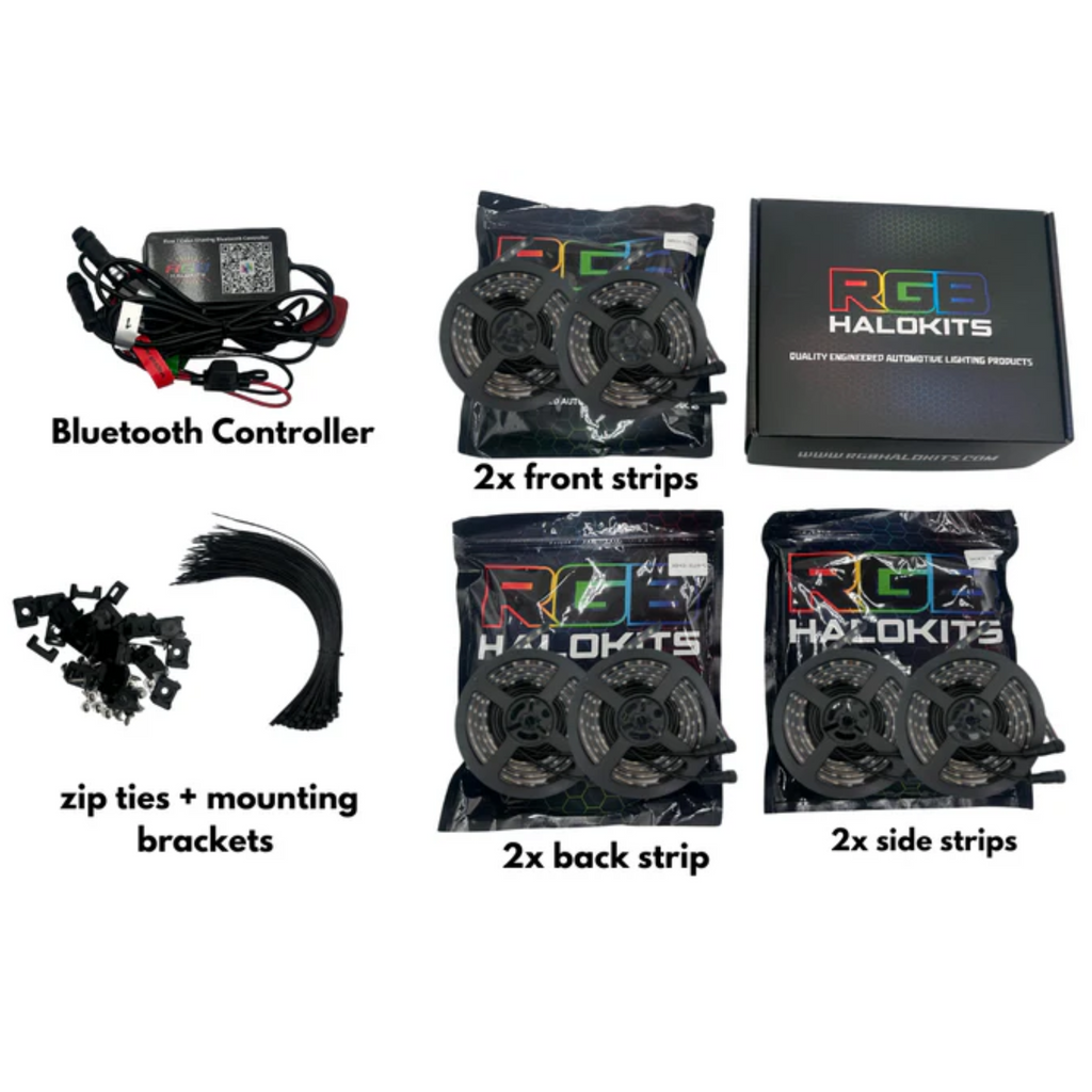 RGB Halo Kits Flow Series LED Underglow Lighting Kit 3.0 | Custom 6pc | Flexible