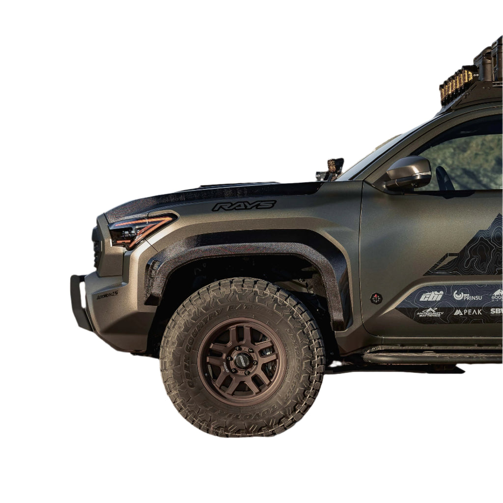Carbon fiber front fender flares for 2024-2025 Toyota Tacoma