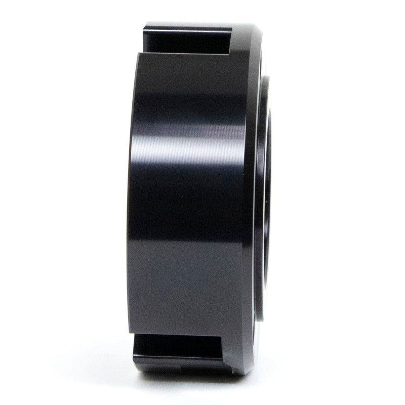 Fluidampr 400018 black aluminum dry sump adapter for competition diesel applications