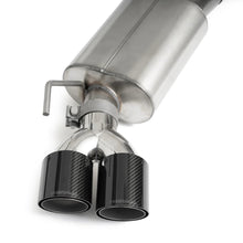 Load image into Gallery viewer, Driver-side carbon exhaust tip installed on a 2020-2026 Ford Explorer ST