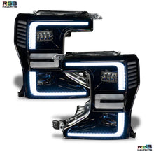 Load image into Gallery viewer, RGB Halo Kits Ford F-250/350 Super Duty Multicolor Flow DRL Boards (2020-2022)