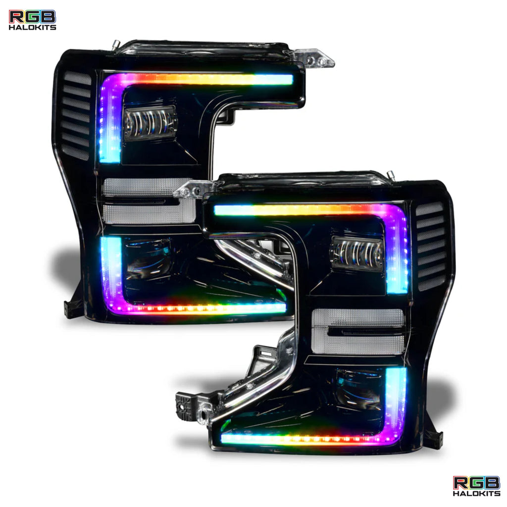 RGB Halo Kits Ford F-250/350 Super Duty Multicolor Flow DRL Boards (2020-2022)