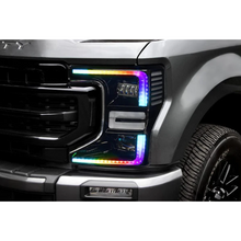 Load image into Gallery viewer, RGB Halo Kits Ford F-250/350 Super Duty Multicolor Flow DRL Boards (2020-2022)