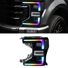 Load image into Gallery viewer, RGB Halo Kits Ford F-250/350 Super Duty Multicolor Flow DRL Boards (2020-2022)