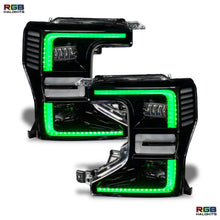 Load image into Gallery viewer, RGB Halo Kits Ford F-250/350 Super Duty Multicolor Flow DRL Boards (2020-2022)