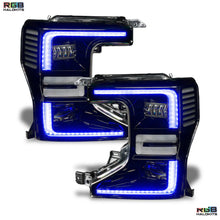 Load image into Gallery viewer, RGB Halo Kits Ford F-250/350 Super Duty Multicolor Flow DRL Boards (2020-2022)
