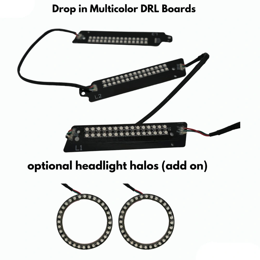 RGB Halo Kits Ford Mustang Multicolor Flow Series DRL Boards (2015-2017)