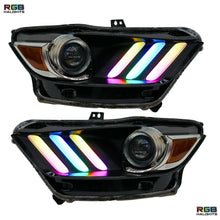 Load image into Gallery viewer, RGB Halo Kits Ford Mustang Multicolor Flow Series DRL Boards (2015-2017)