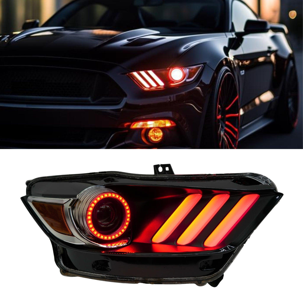 RGB Halo Kits Ford Mustang Multicolor Flow Series DRL Boards (2015-2017)