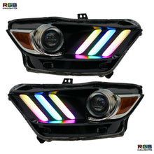 Load image into Gallery viewer, RGB Halo Kits Ford Mustang Multicolor Flow Series DRL Boards (2015-2017)