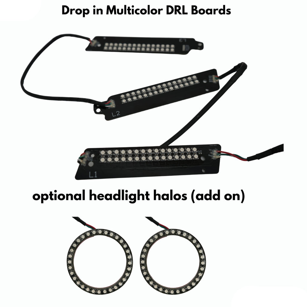 RGB Halo Kits Ford Mustang Multicolor Flow Series DRL Boards (2015-2017)