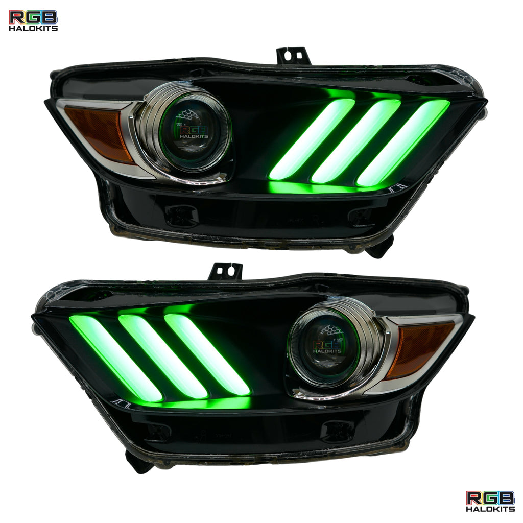 RGB Halo Kits Ford Mustang Multicolor Flow Series DRL Boards (2015-2017)