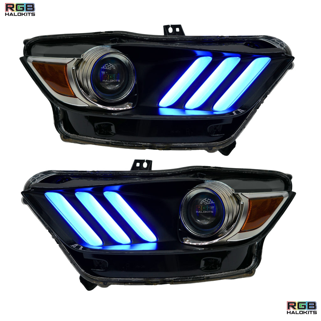 RGB Halo Kits Ford Mustang Multicolor Flow Series DRL Boards (2015-2017)