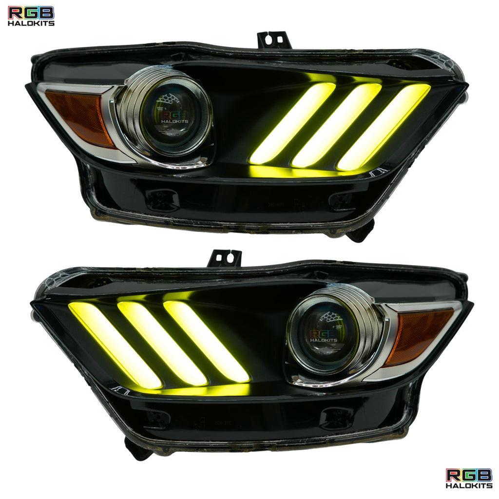 RGB Halo Kits Ford Mustang Multicolor Flow Series DRL Boards (2015-2017)