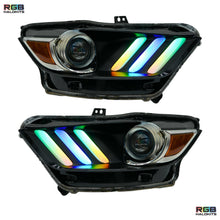 Load image into Gallery viewer, RGB Halo Kits Ford Mustang Multicolor Flow Series DRL Boards (2015-2017)