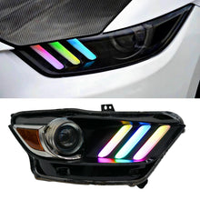 Load image into Gallery viewer, RGB Halo Kits F6 | A20 | P2 - BX1 Ford Mustang Multicolor Flow Series DRL Boards (2015-2017)