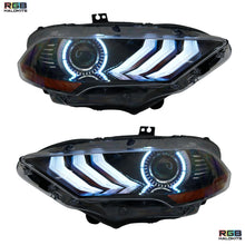 Load image into Gallery viewer, RGB Halo Kits Ford Mustang Multicolor Flow Series DRL Boards (2018-2023)