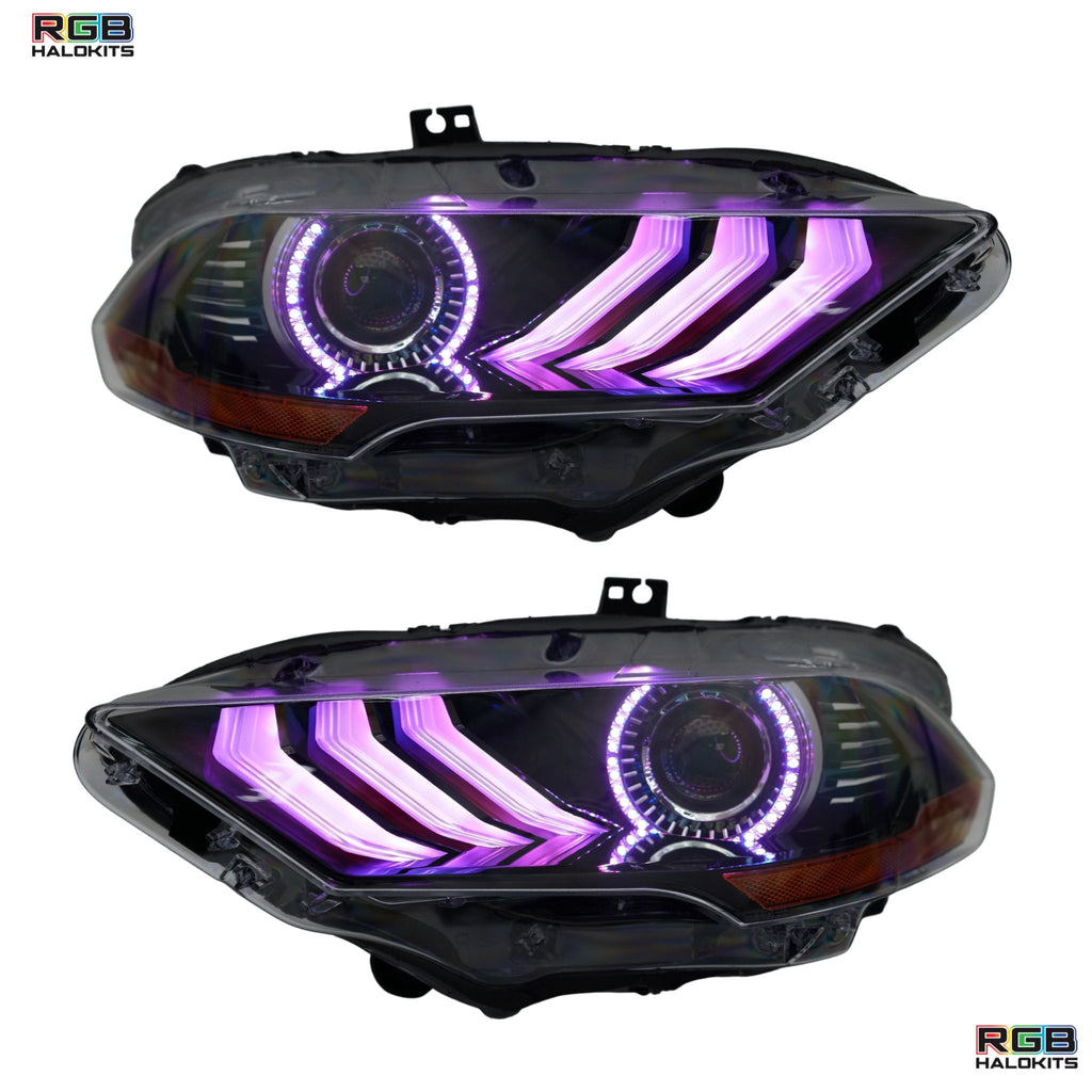 RGB Halo Kits Ford Mustang Multicolor Flow Series DRL Boards (2018-2023)