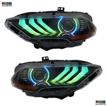 Load image into Gallery viewer, RGB Halo Kits Ford Mustang Multicolor Flow Series DRL Boards (2018-2023)