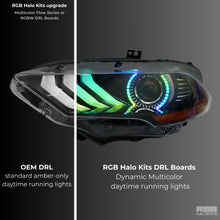 Load image into Gallery viewer, RGB Halo Kits Ford Mustang Multicolor Flow Series DRL Boards (2018-2023)