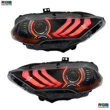 Load image into Gallery viewer, RGB Halo Kits Ford Mustang Multicolor Flow Series DRL Boards (2018-2023)