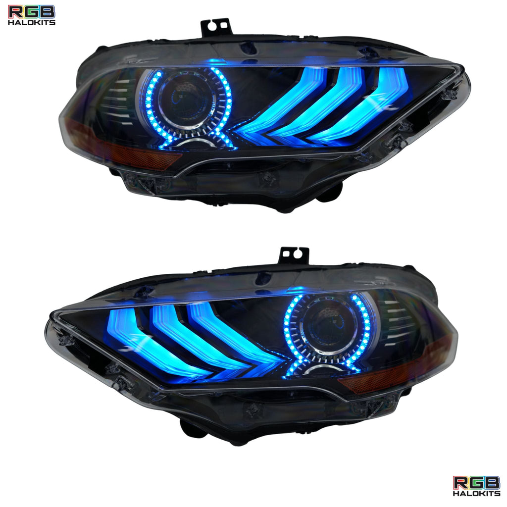 RGB Halo Kits Ford Mustang Multicolor Flow Series DRL Boards (2018-2023)