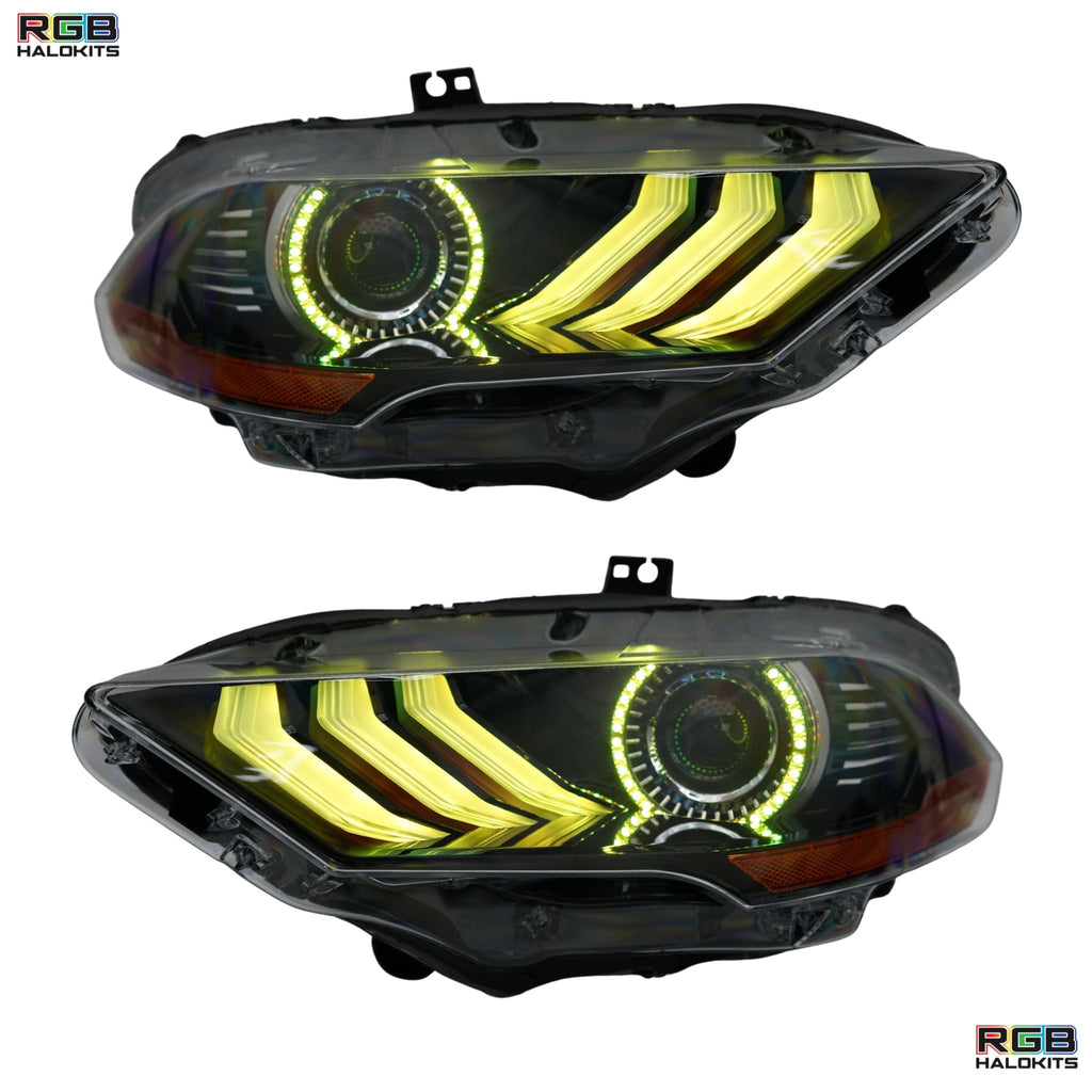 RGB Halo Kits Ford Mustang Multicolor Flow Series DRL Boards (2018-2023)