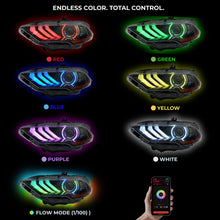 Load image into Gallery viewer, RGB Halo Kits Ford Mustang Multicolor Flow Series DRL Boards (2018-2023)