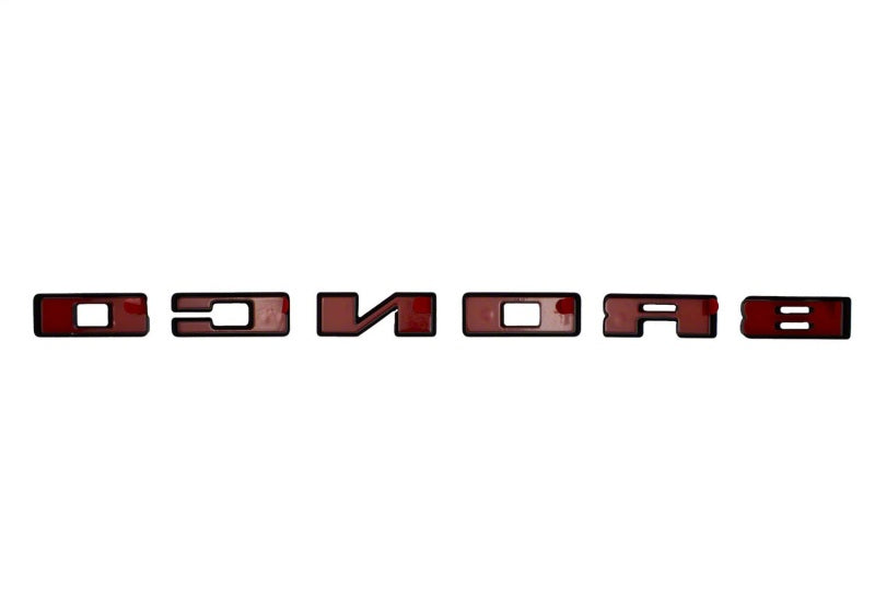 Ford Racing 2021+ Bronco Grille Lettering Overlay Kit - Black Ford Racing FRPM-1447-BLMB