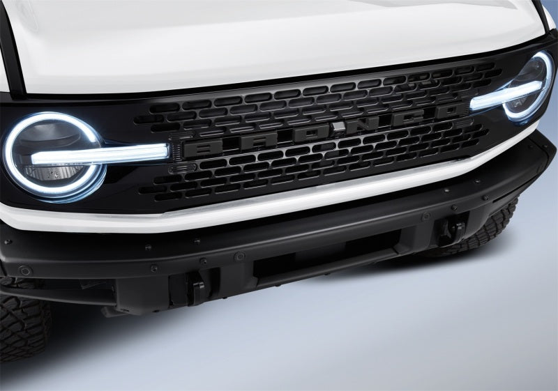 Ford Racing 2021+ Bronco Grille Lettering Overlay Kit - Black Ford Racing FRPM-1447-BLMB