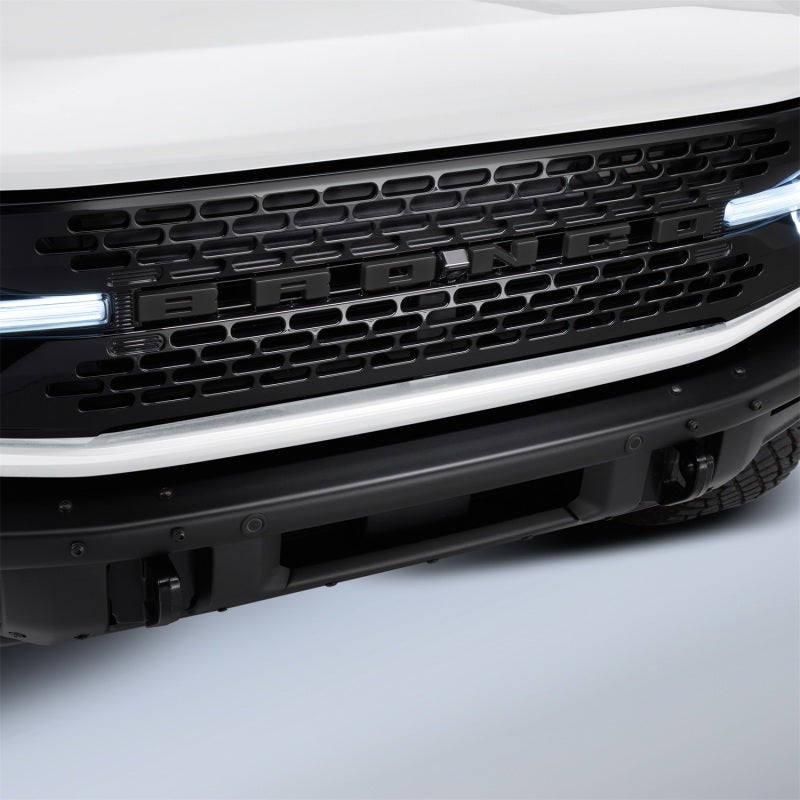 Ford Racing 2021+ Bronco Grille Lettering Overlay Kit - Black Ford Racing FRPM-1447-BLMB