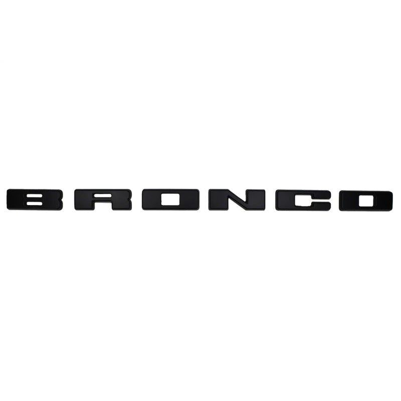 Ford Racing 2021+ Bronco Grille Lettering Overlay Kit - Black Ford Racing FRPM-1447-BLMB