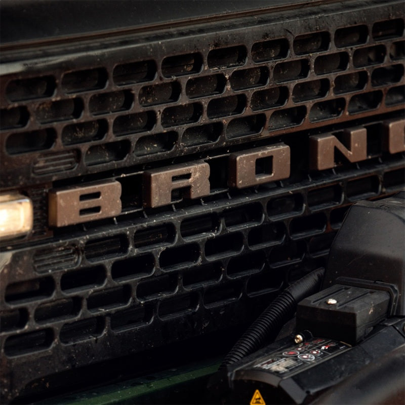 Ford Racing 2021+ Bronco Grille Lettering Overlay Kit - Bronze - Black Ops Auto Works