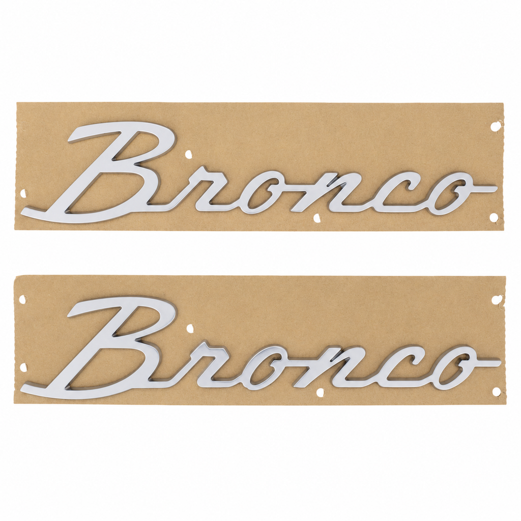 Ford Racing 21-23 Bronco Script Fender Badge - Silver - Ford Racing FRPM-1447-BSS