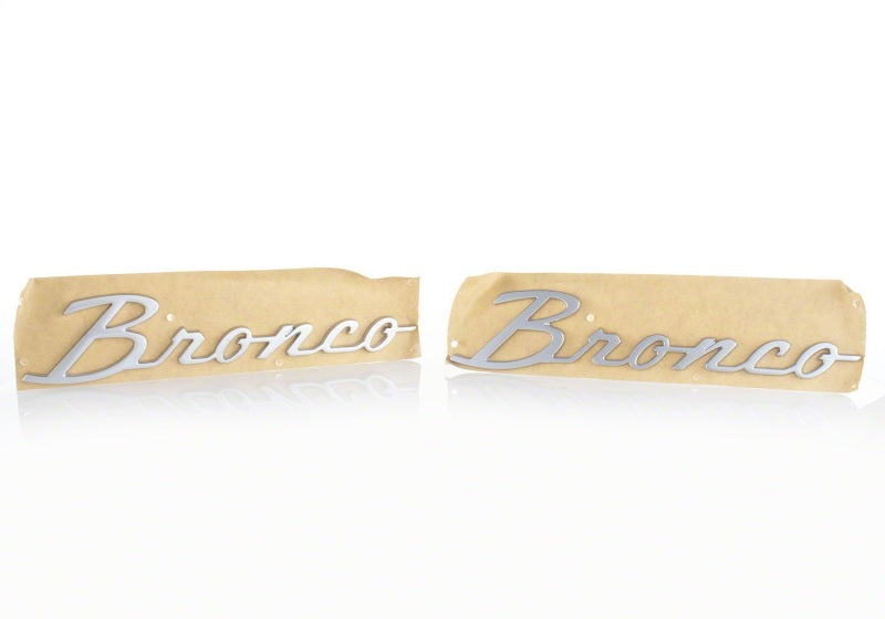 Ford Racing 21-23 Bronco Script Fender Badge - Silver - Ford Racing FRPM-1447-BSS