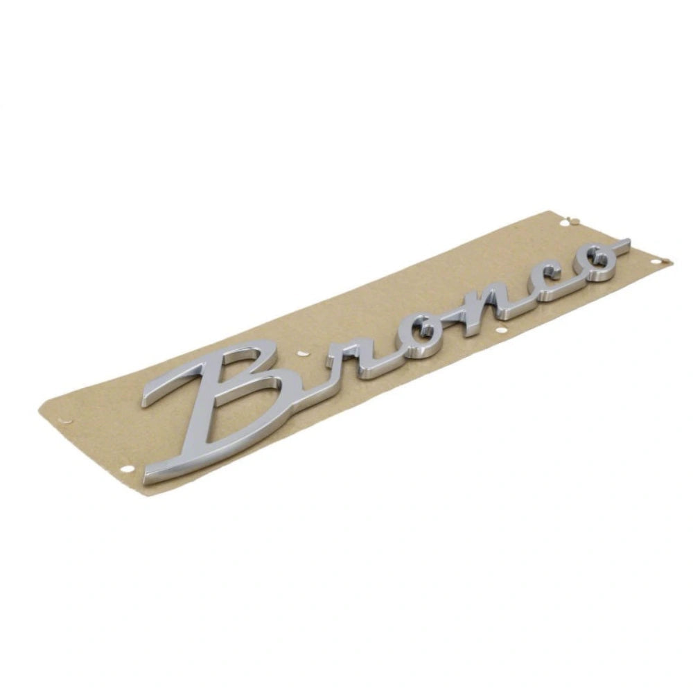Ford Racing 21-23 Bronco Script Fender Badge - Silver - Ford Racing FRPM-1447-BSS