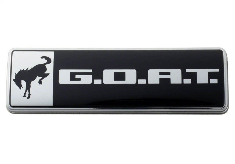 Ford Racing Bronco/Bronco Sport G.O.A.T. Badge - Black/Chrome - Ford Racing FRPM-1447-GOAT