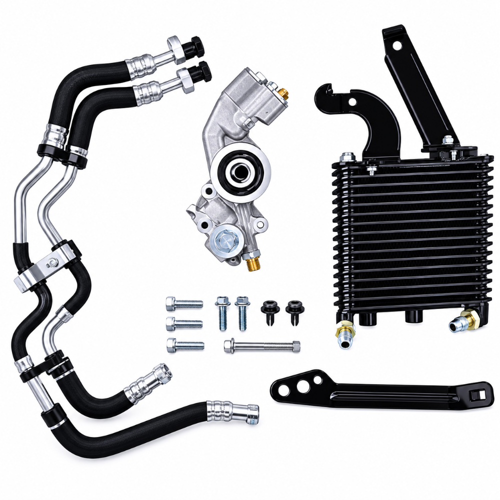 Ford Racing M-6642-M50D engine oil cooler kit for 2024+ Ford Mustang GT 5.0L