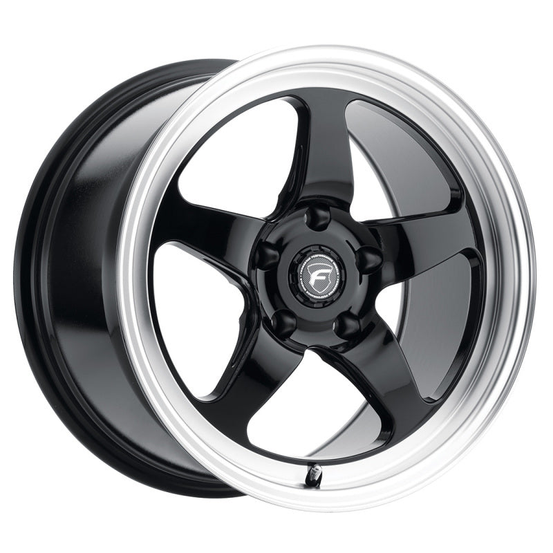 Forgestar D5 18x10 / 5x120.65 BP / ET+25 / 6.5in BS Gloss Black Machined Wheel - Forgestar FRGF09180062P26