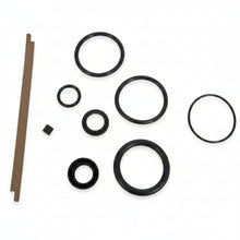 Load image into Gallery viewer, Fox 2.0 Performance Series shock seal rebuild kit contents including wiper seals, O-rings and reservoir wear band