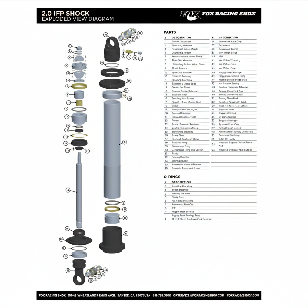 Fox Shaft Eyelet Replacement .900 W 4.488 TLG 5/8-18 Shaft 1.975 OD .9995 ID Black Ano II - FOX 213-01-238-A