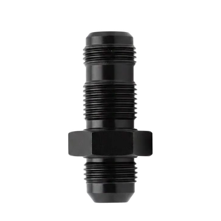 Fragola -12AN straight bulkhead fitting black