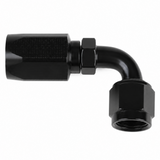 Fragola -6AN x 90 Degree Hose End Aluminum - Black Only