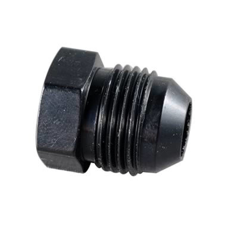 Fragola -6AN Aluminum Flare Plug - Black - Black Ops Auto Works