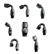 Load image into Gallery viewer, Fragola -6AN Real Street x 180 Degree Hose End Black For PTFE Hose - Black Ops Auto Works
